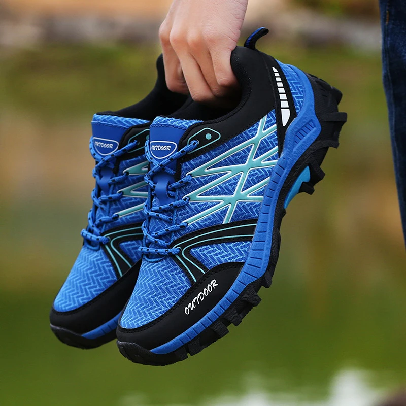 Men's Shoes Anti-skid Mountaineering Hunting Shoes Outdoor Hiking Shoes Mesh Cloth Casual Wear-resistant Sneakers