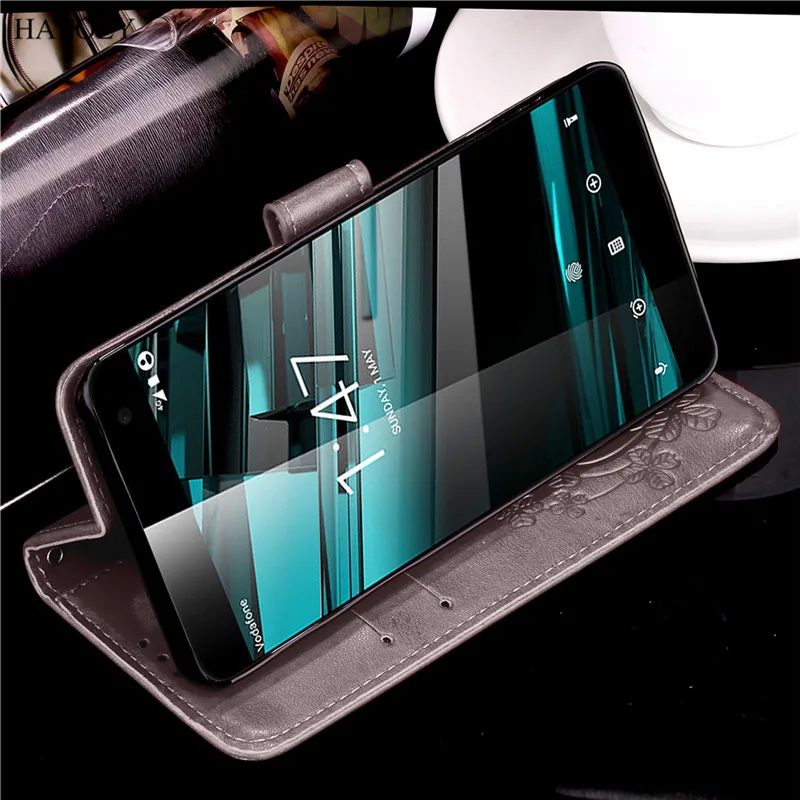 Чехол HATOLY для Vodafone Smart Platinum 7 откидной из искусственной кожи и силикона Для чехол