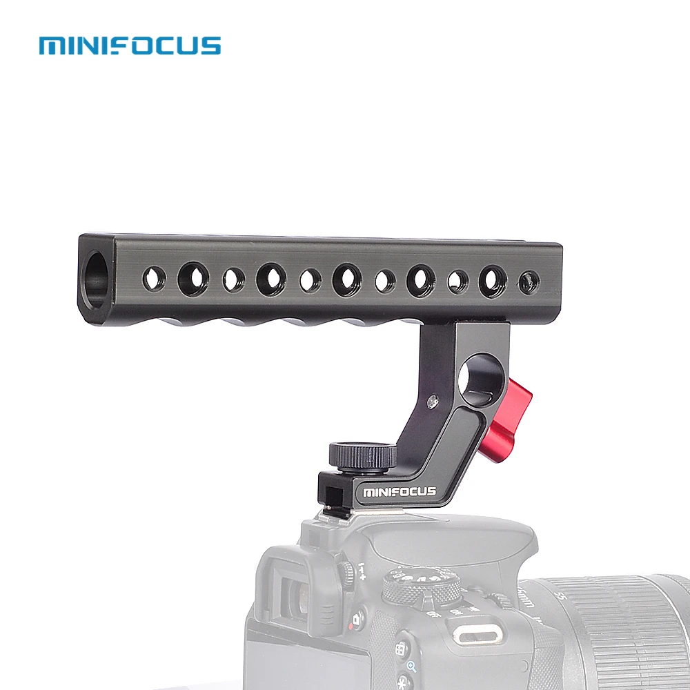 

Универсальная ручка для камеры из алюминиевого сплава с зажимом для стержня 15 мм, 1/4 дюйма, 3/8 дюйма, с отверстиями для винтов