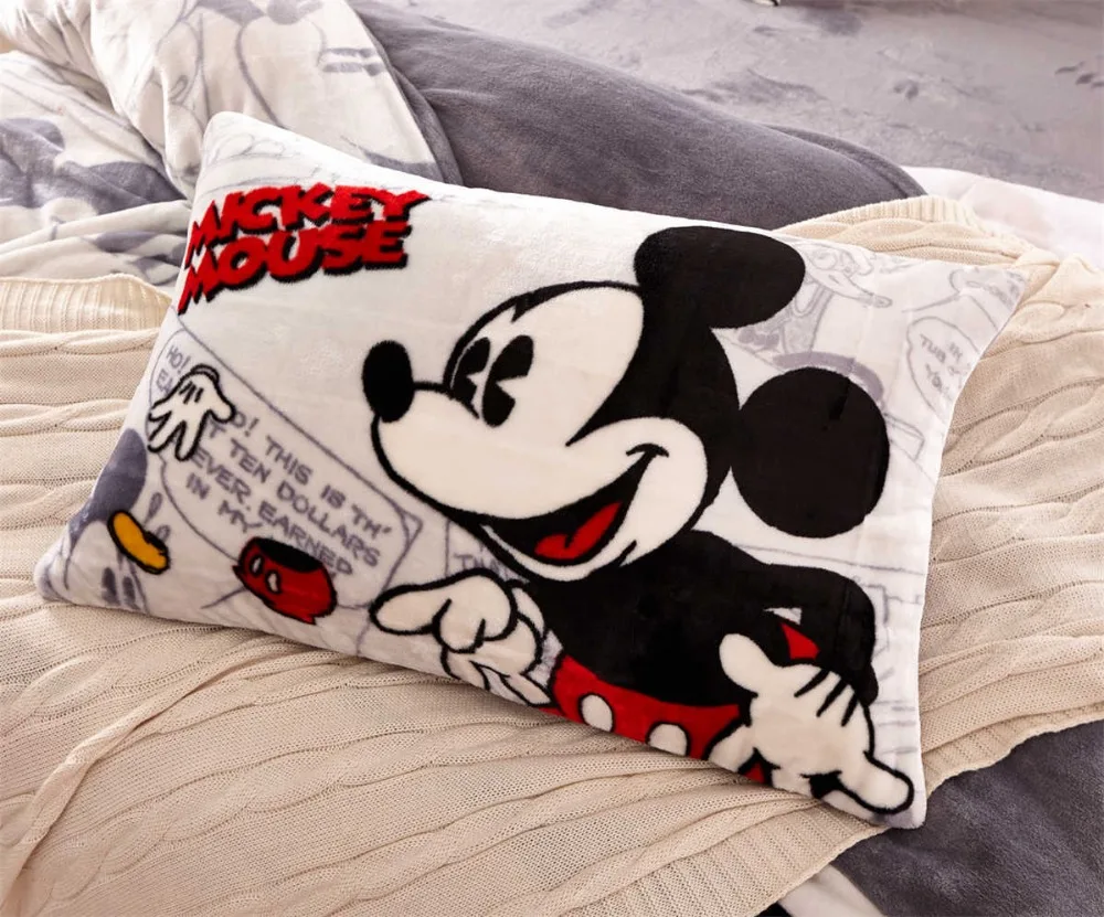 Фланелевый Комплект постельного белья с принтом Микки Маус|bedding set|comforter bedding