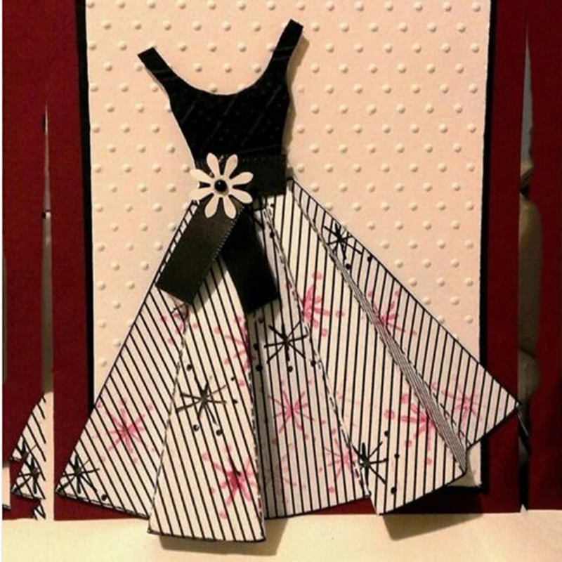 Новый комплект с юбкой металлические бумажные вырезы шаблоны для скрапбукинга