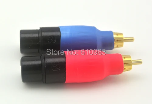 10 шт. RCA-XLR сплиттер 3-контактный разъем XLR гнездовой штырь к RCA красный синий аудио
