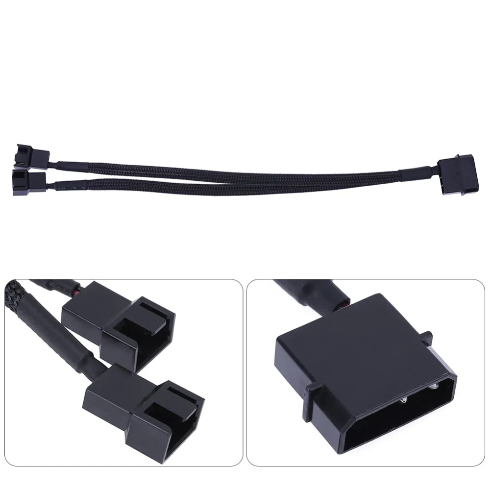 5 шт. силовой кабель 25 см 12 В 4pin IDE Molex в 2 портовый 3Pin/4Pin охлаждающий вентилятор