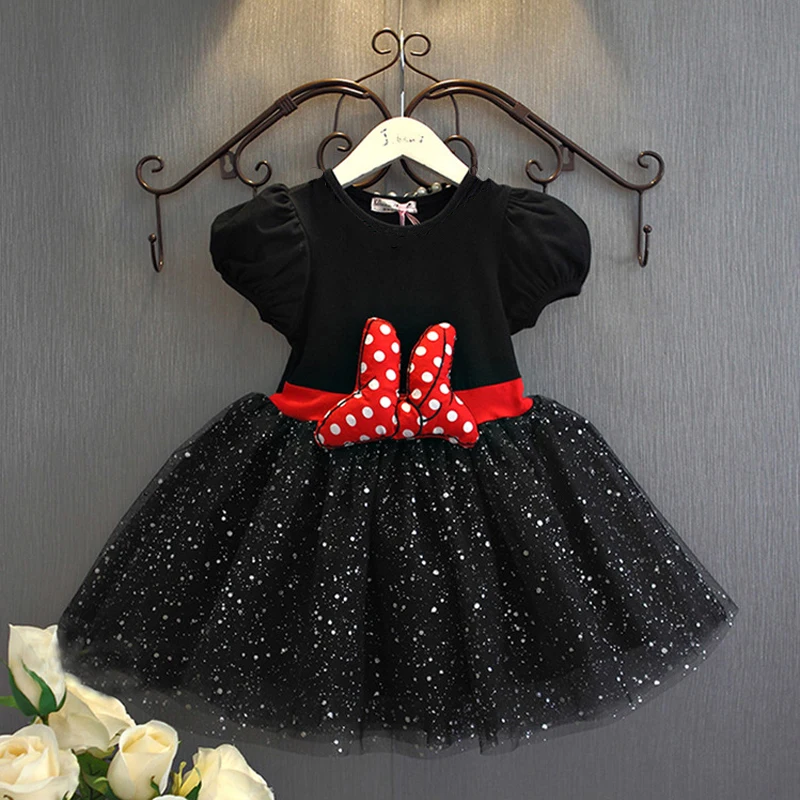 New Baby Princess Girls Minnie Party Tutu Dress With Dot Bow Children Clothing Kids Christmas Vestidos Costume Clothes | Детская одежда