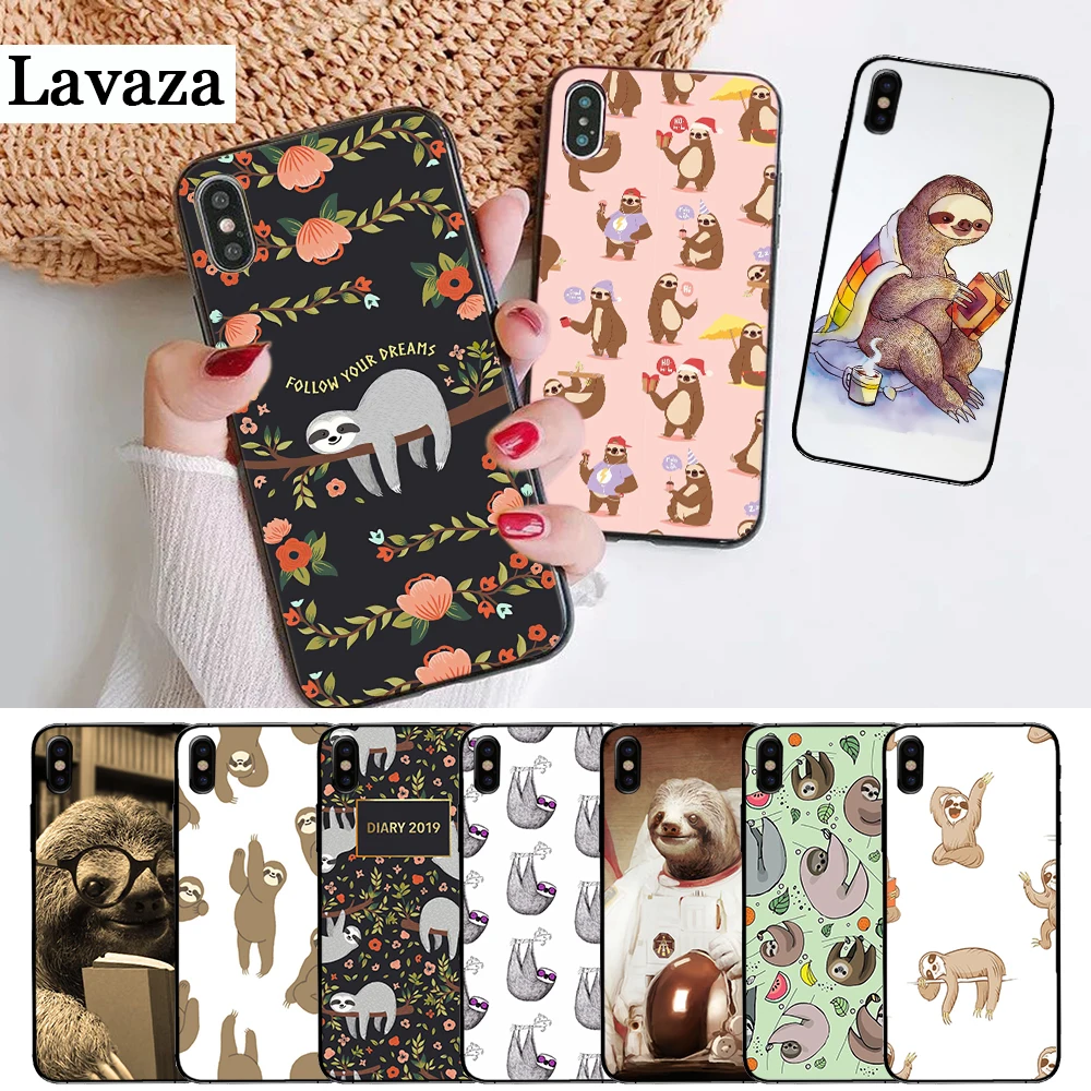 Серый силиконовый чехол с надписью ленивецами и цветами для iPhone 5 5S 6 6S Plus 7 8 11 Pro X XS