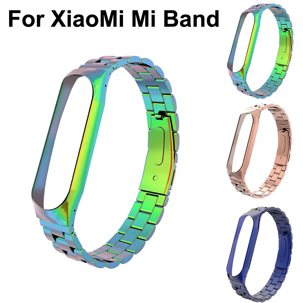 Роскошный браслет из нержавеющей стали ремешок для часов XiaoMi Band Mi 4/3 магнитный