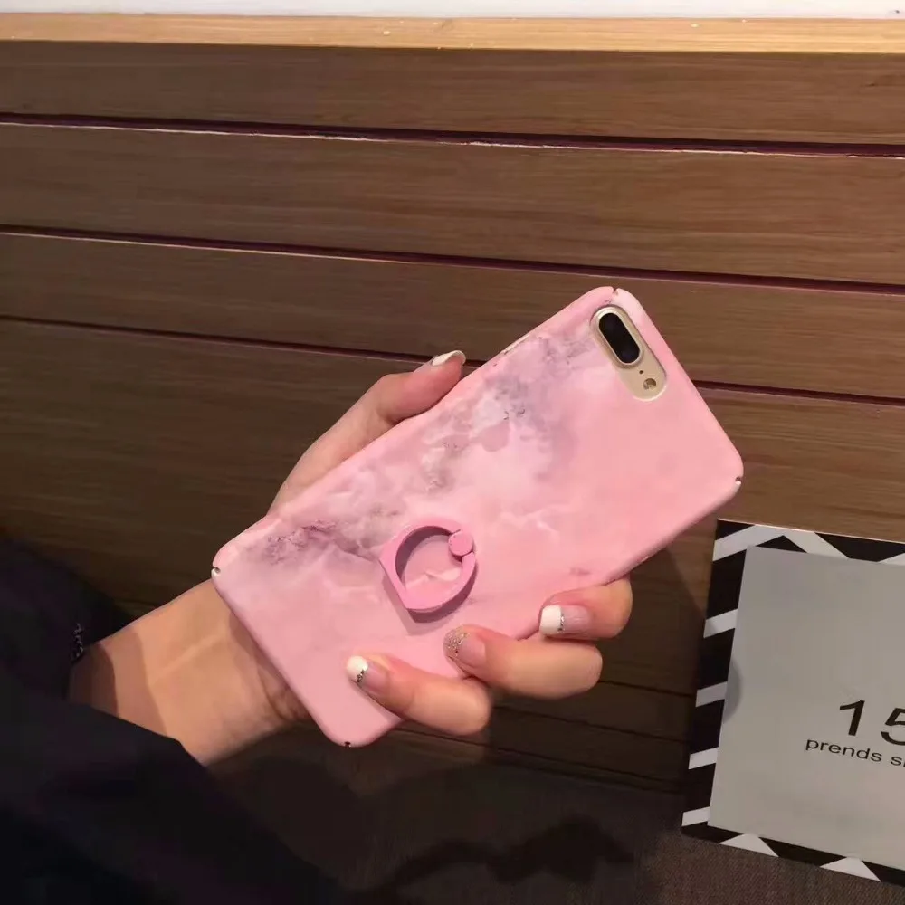 Kisstop мраморный чехол с кольцом для iPhone 7 6s 6 8 Plus скраб антипадение жесткий коук фунда X XS на.