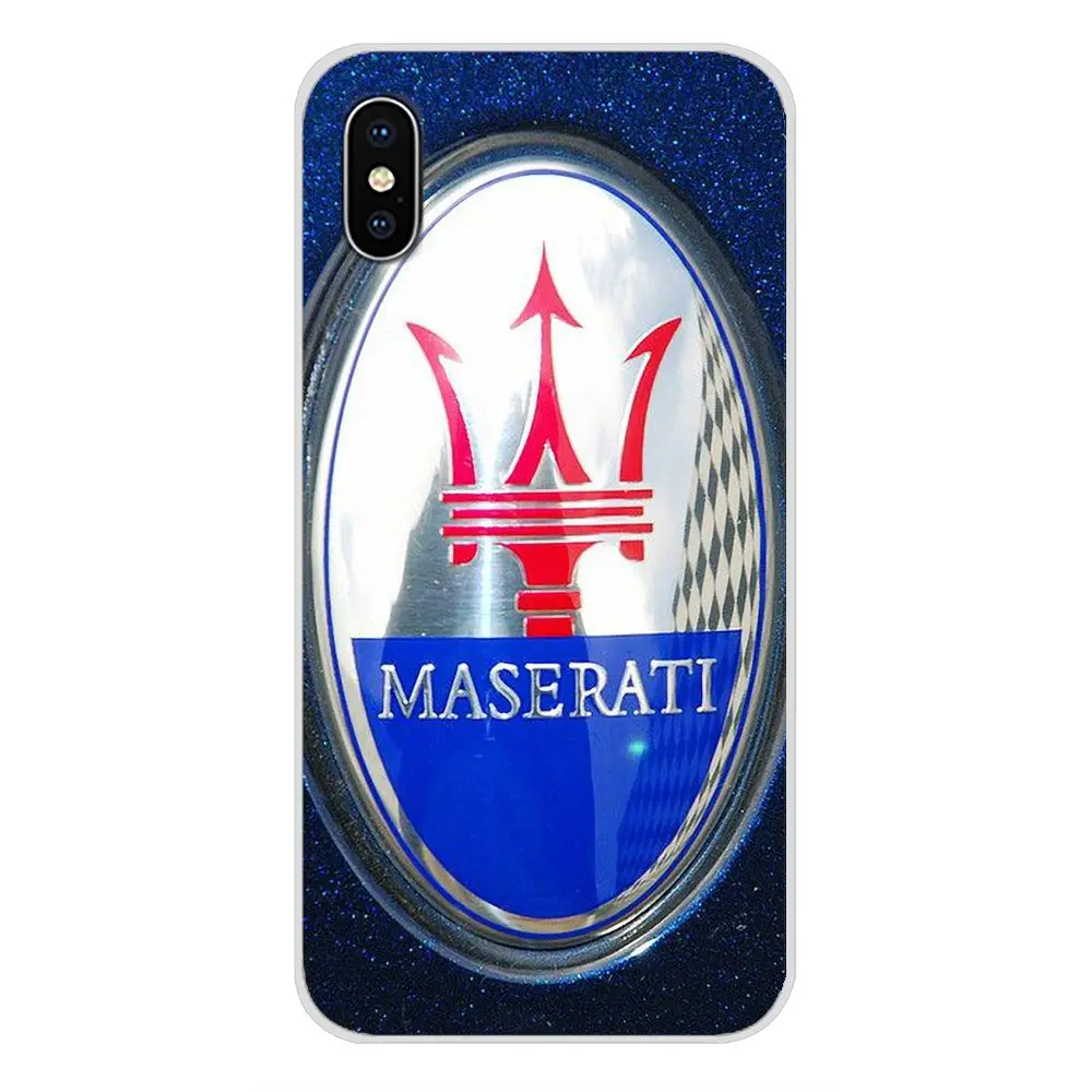 Maserati Автомобильный логотип аксессуары чехлы для телефонов Чехлы Apple iPhone X XR XS MAX 4 4S