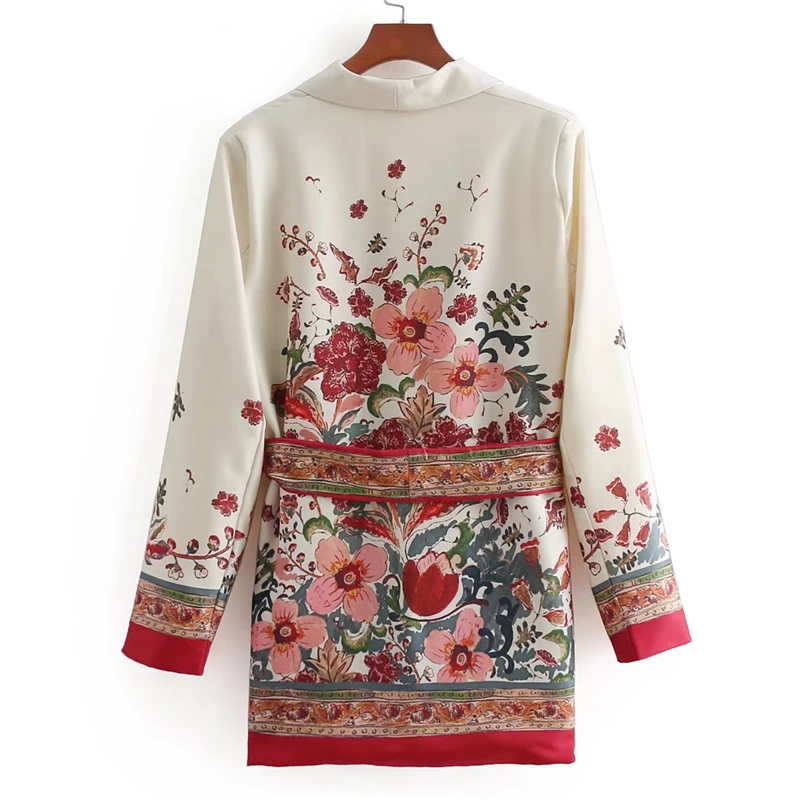 Женский комплект 2 шт. костюм женский 2020 Ретро стиль цветочный узор Европейский