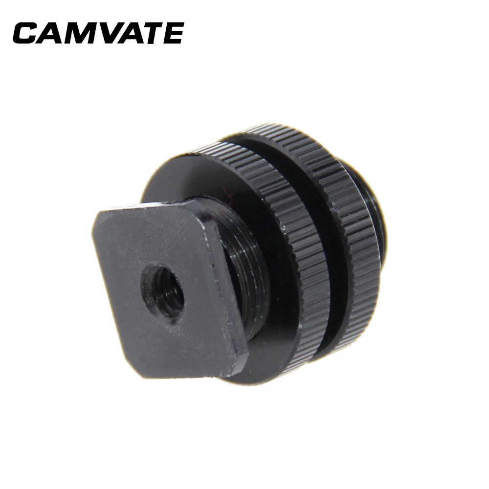 Адаптер для микрофона CAMVATE Горячий башмак на 5/8 27 дюймов (черный) C0953|Аксессуары