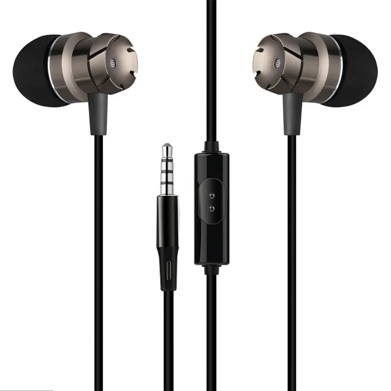 3.5mm Jack Metal HIFI In Ear Earphone for Samsung Galaxy J8 J6 J4 2018 J7 Duo Bass Stereo Sport Music Earpiece with Mic Headset |