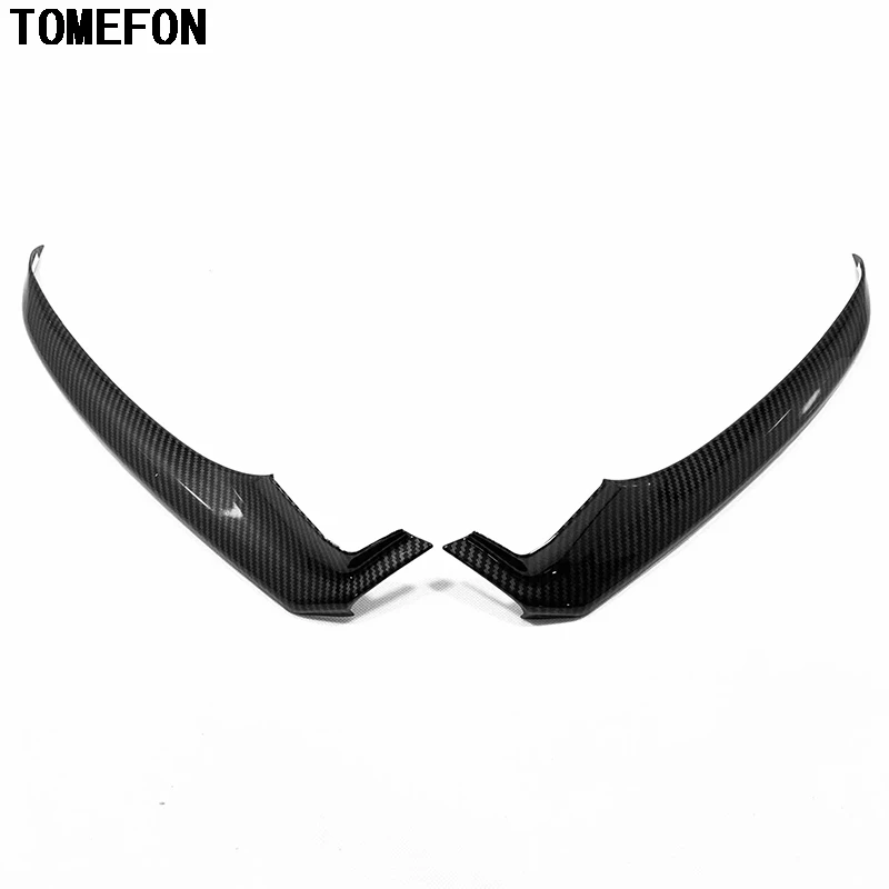 

TOMEFON для Toyota Camry XV70 2017 2018 2019 передний бампер Защитная крышка наклейка внешние аксессуары ABS углеродное волокно