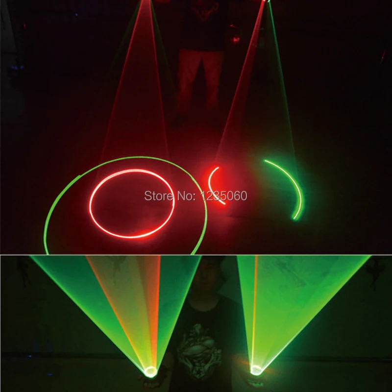 Вечерние питания зеленый и красный вращаются led переключатель лазера вкл ладони