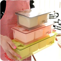 3 colors kitchen storage box organizer plastic spices box rectangle seasoning cans with cover kitchen pepper seasoning box