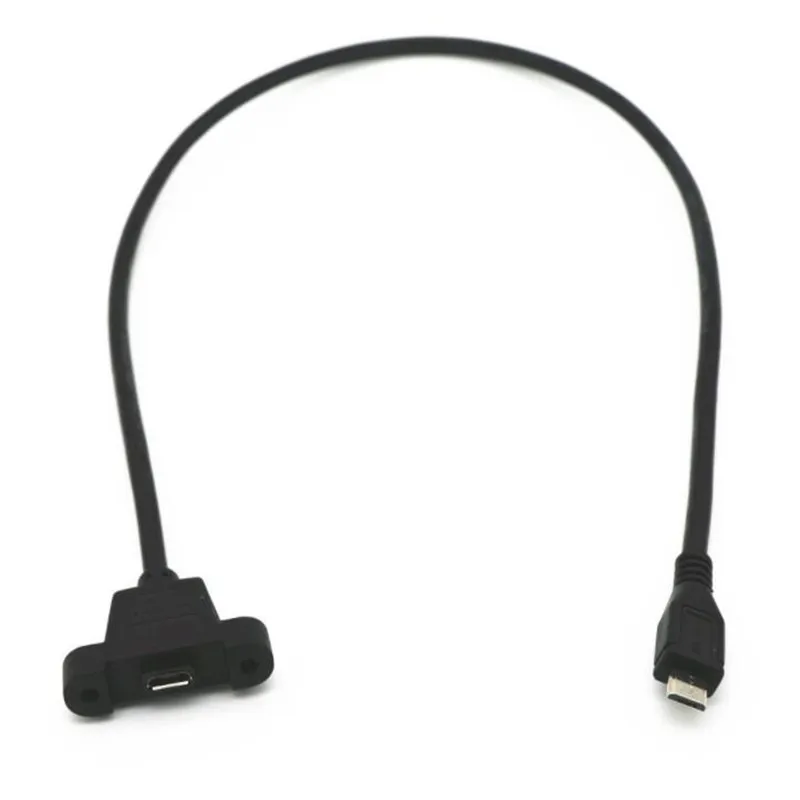 5-контактный Удлинительный Кабель Micro-USB 2 0 папа к Micro USB Мама 30 см 50 с винтами и