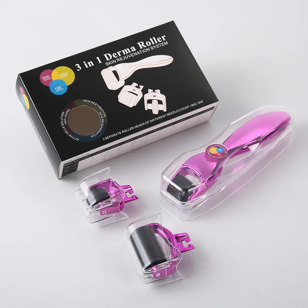0 25 мм 3 в 1 DRS 1200 + 600 300 иглы микро Дерма ролик титановый мезороллер микроиглы dr