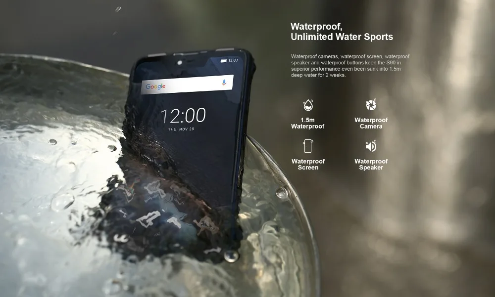 DOOGEE S90 IP68/IP69K модульный прочный мобильный телефон 6,18 дюймов дисплей 5050 мАч Helio P60 Восьмиядерный 6 ГБ 128 ГБ Android 8,1 16,0 M Cam
