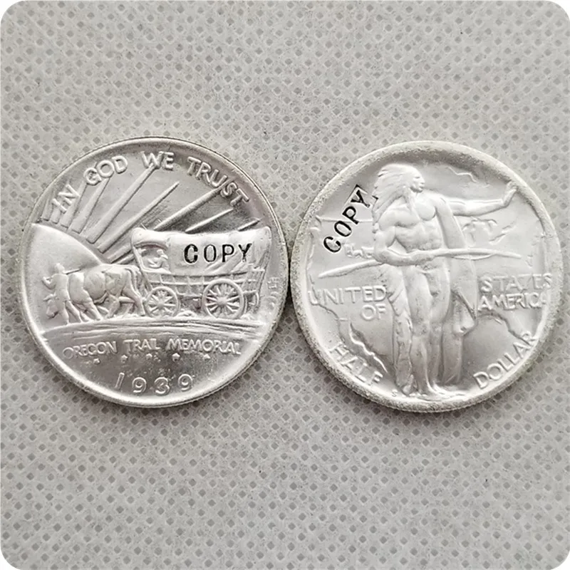 UNC Серебряная США 1926-1939 Oregon Trail Memorial половина копия долларов монеты | Дом и сад