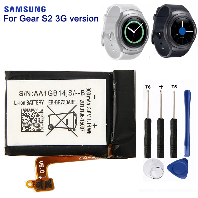 Samsung оригинальная замена Батарея EB-BR730ABE для samsung Шестерни S2 3g R730 SM-R735 SM-R730A SM-R730V SM-R600 SM-R730S 300 мА-ч