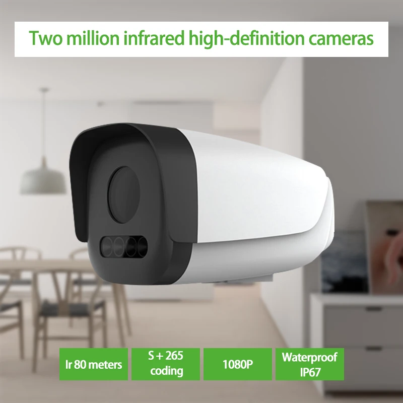 C12EN H.265 POE 2MP IP камера наружная Водонепроницаемая CCTV 1080P 20fps HD 720P H.264 Сетевая