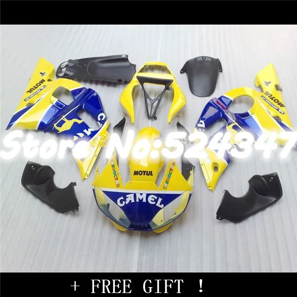 Nn-мотоцикл обтекатель комплект для YZFR6 98 99 00 01 02 YZF R6 1998 2000 2002 YZF600 желтый синий ABS