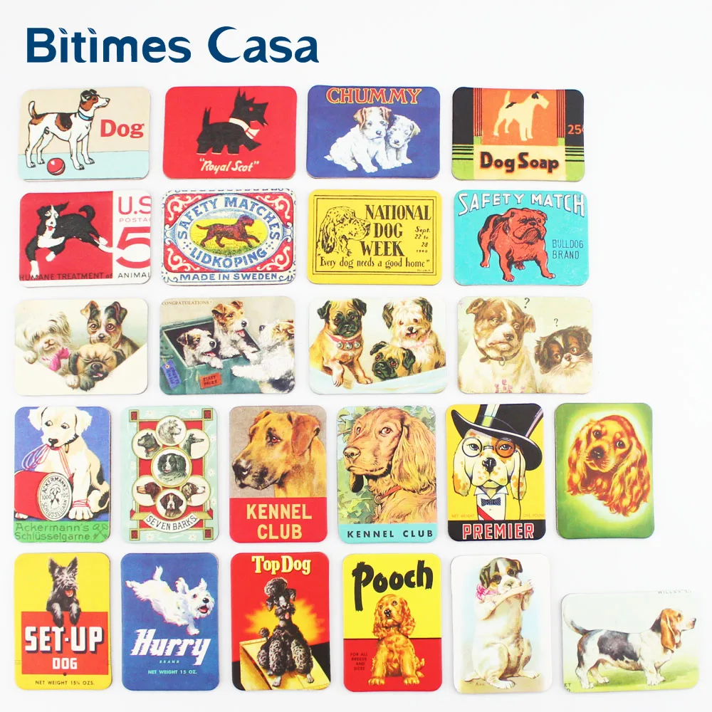 Bitimes 24 шт./компл. мультфильм собака холодильник набор магнитов Животные Собака