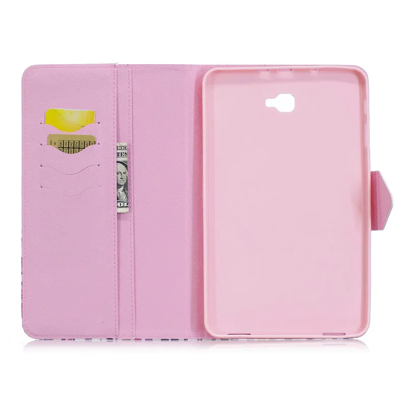 Кожаный чехол Wekays для samsung Tab A6 10,1 T580 с мультяшным котом для samsung Galaxy Tab A 6 10,1 T585 T580 SM-T585 чехол s