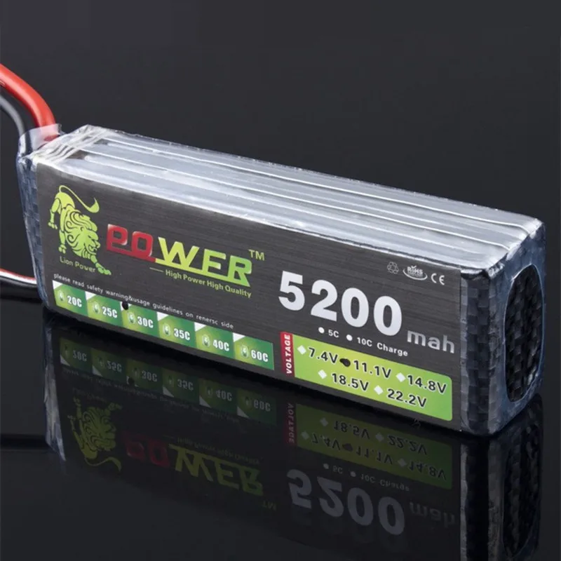 Лев Power 3S Lipo батарея 11 1 V 5200MAH 30C MAX 35C AKKU LiPo RC для Rc вертолета автомобиля лодки