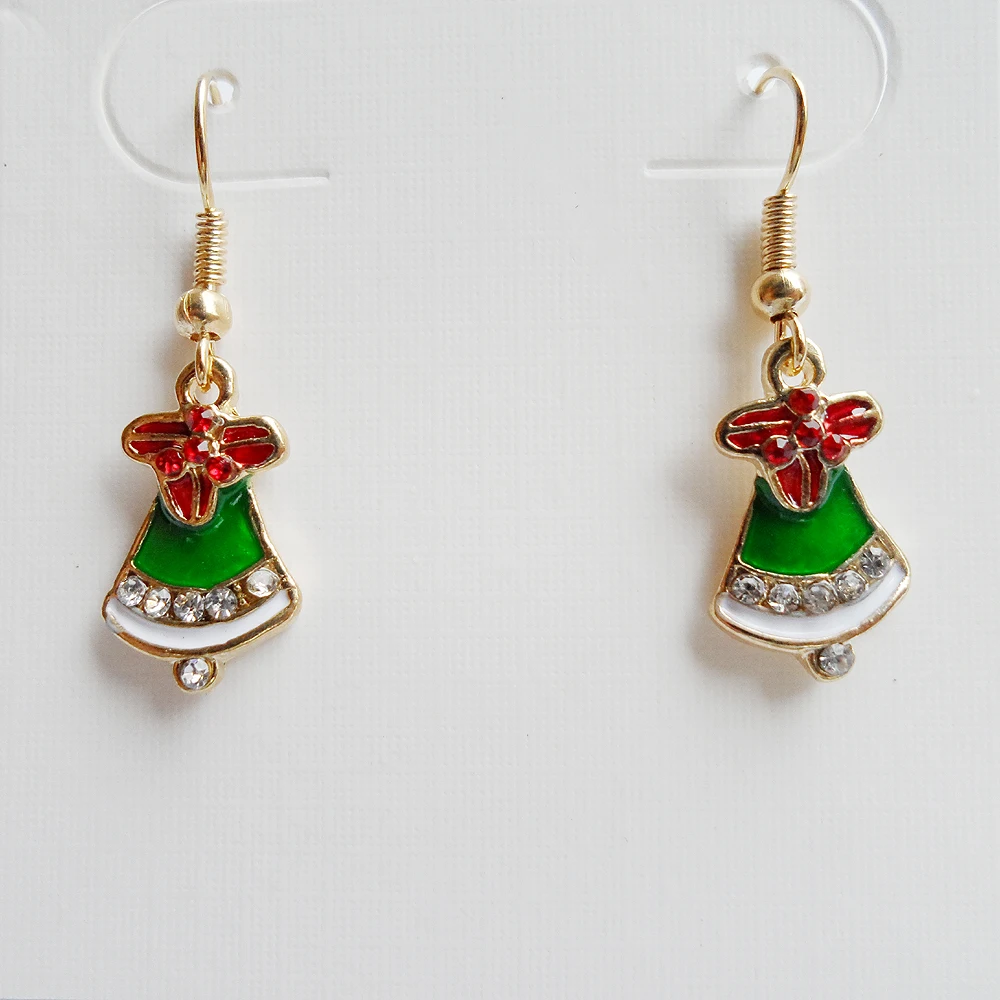 2020 новые модные рождественские серьги зеленые подвески в виде шляпы высокое