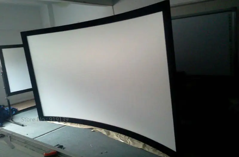 Оптом розница Цифровой 3D проектор экран 92 дюйма размер 114x223 см изогнутая