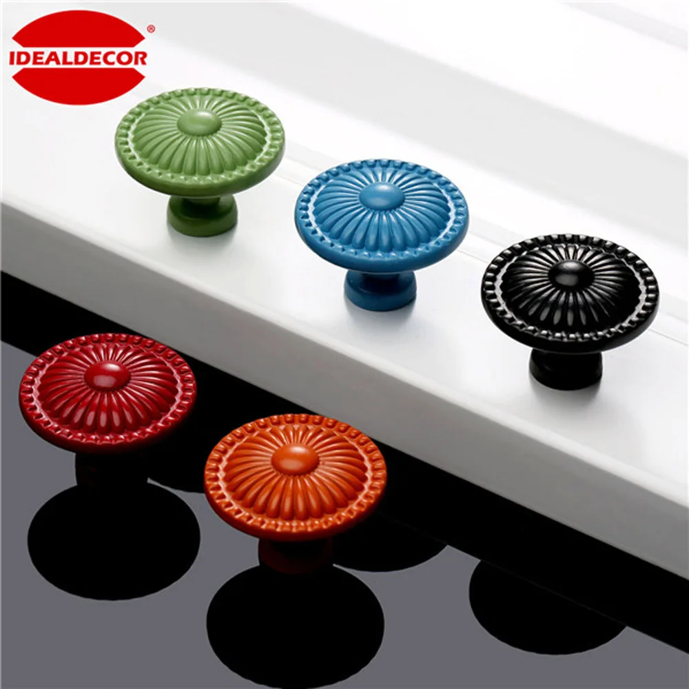 1 шт. Ретро Простой Стиль Круглая дверная ручка из цинкового сплава винтажный