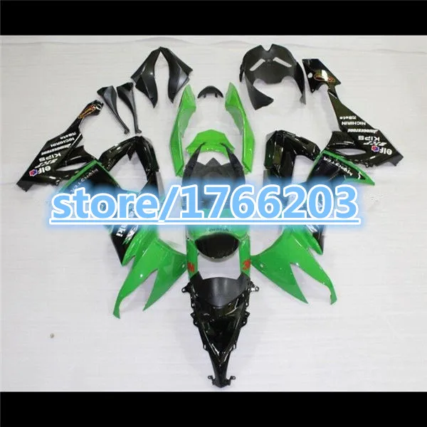 

TOP Fairings For KAWASAKI NINJA ZX10R ZX-10R 08 09 10 green black ABS ZX-10R 2008 2009 2010 ZX10R 08-10 Fairings