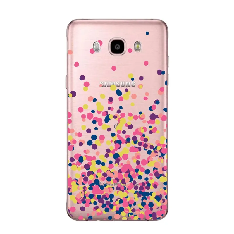 Розовый мягкий прозрачный чехол для телефона из ТПУ Samsung J3 J5 J7 S6 S7 S8 note8 A3 A5 C7 J2prime с