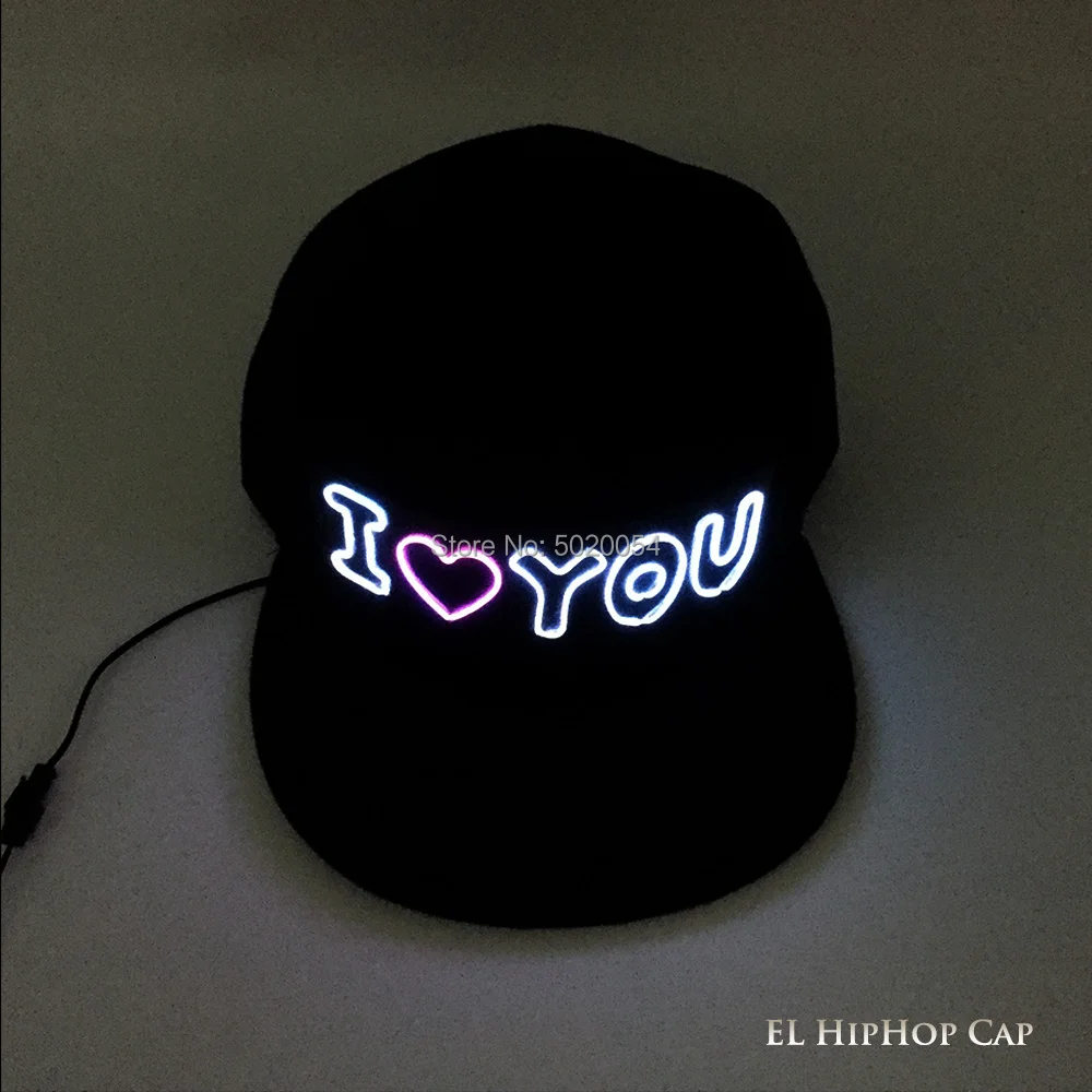 Модная бейсбольная кепка EL Wire s Gorras со светодиодной подсветкой, хип-хоп кепка на лето и весну, светильник, светящаяся Кепка для мужчин и женщин