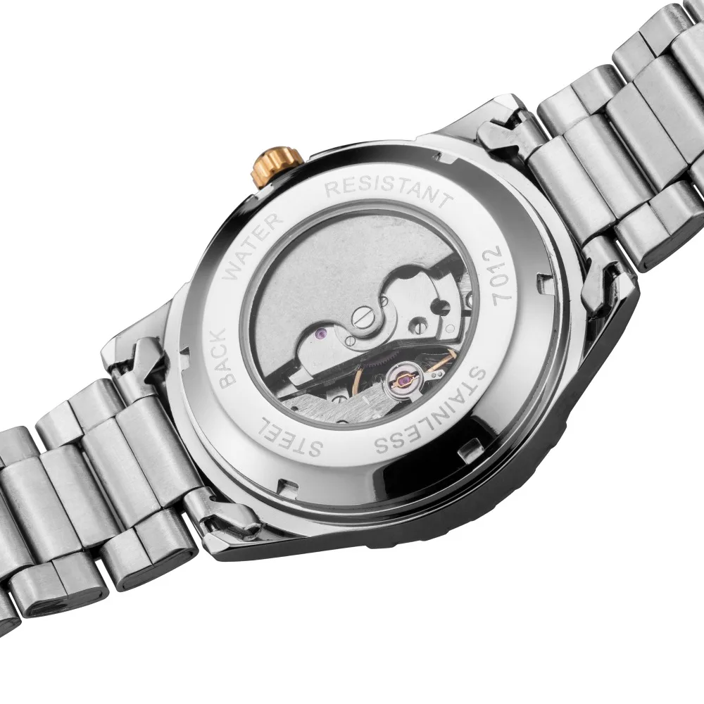 2015 мужские автоматические механические наручные часы с полностью стальным