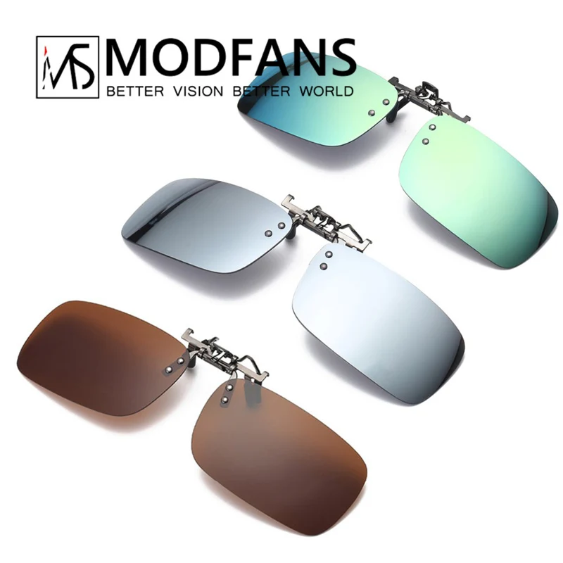 

Unisex Polarized Clip On Sunglasses Women Men Frameless Filp Up Goggles for Prescription Glasses UV400