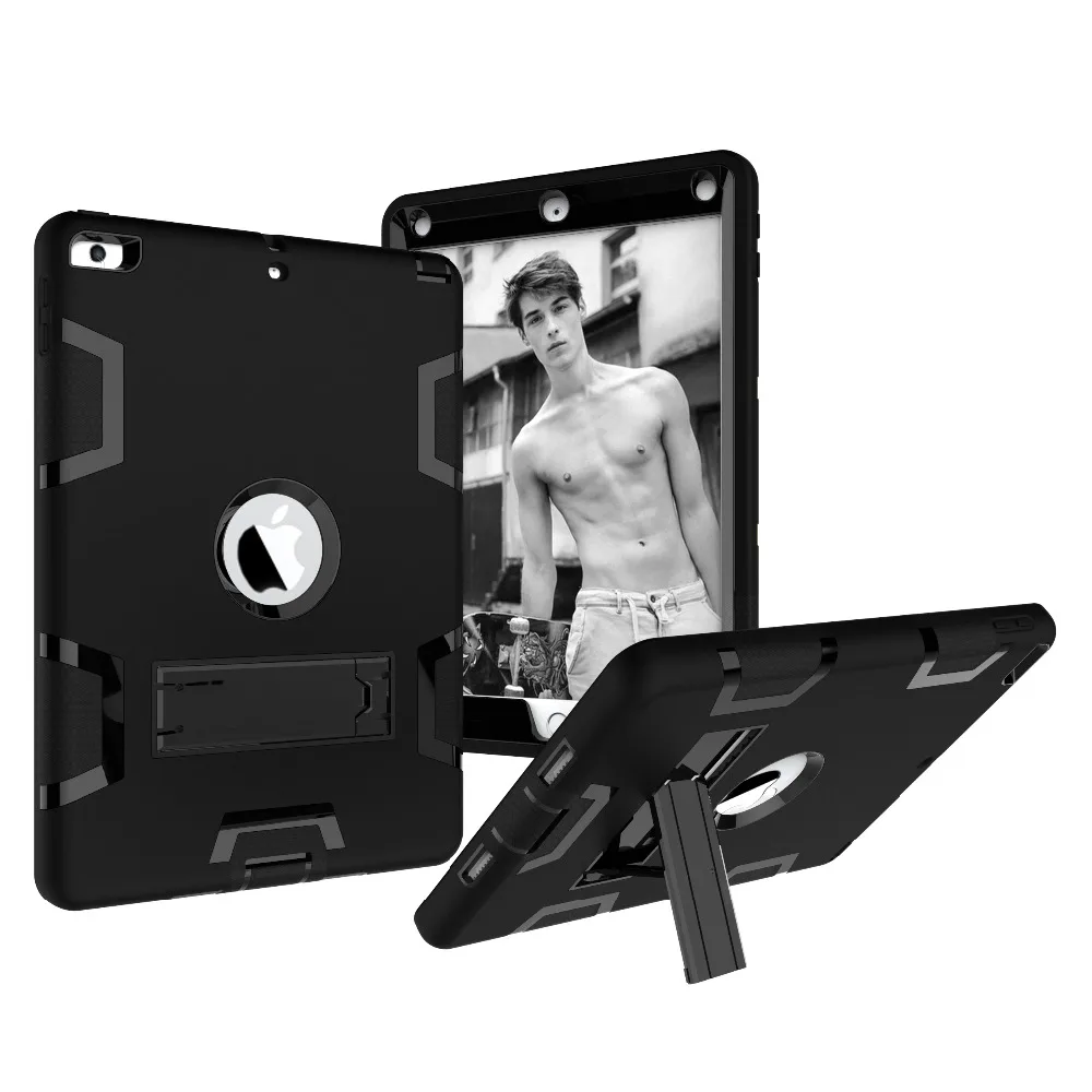 Противоударный чехол для Apple iPad 9,7 дюймов 5th 6th Gen подставка для крышки корпуса дети Безопасный силиконовый Жесткий защитный чехол