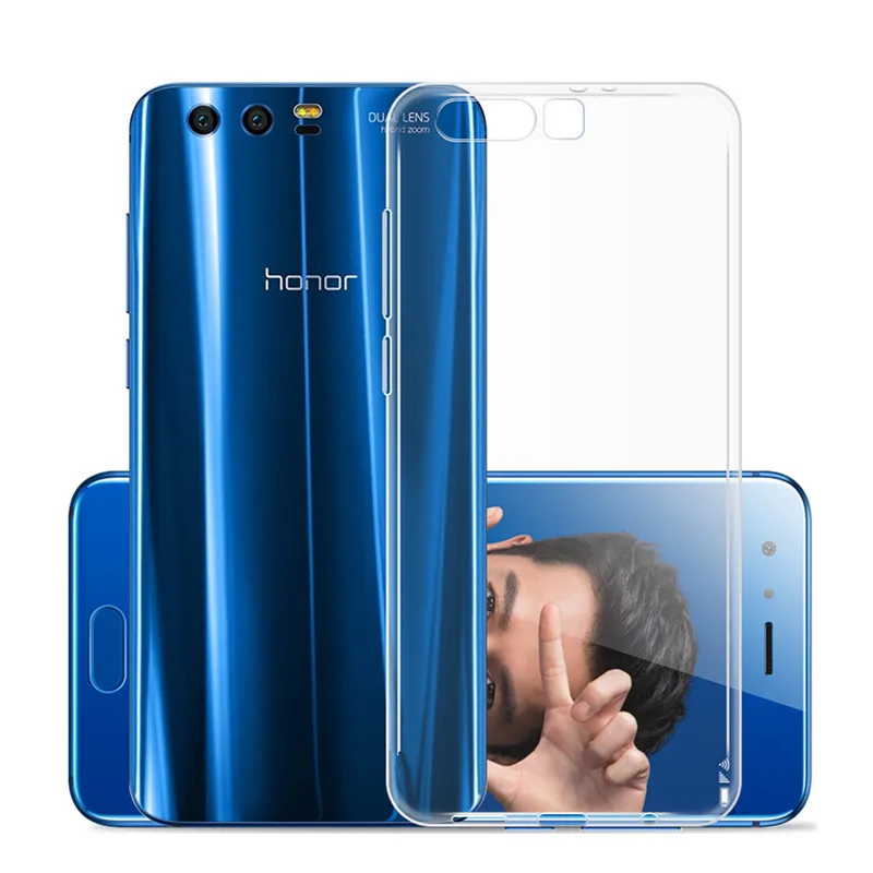 Ультратонкий Прозрачный мягкий бесцветный гелевый ТПУ чехол для Huawei Honor 9 Honor9 5 15