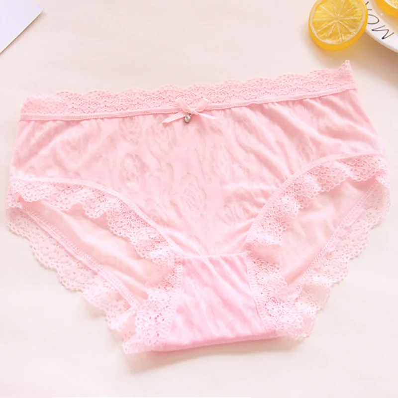 ZAVACE New underwear women lace edge ice silk seamless thin girl transparent sexy panties women's #188 |