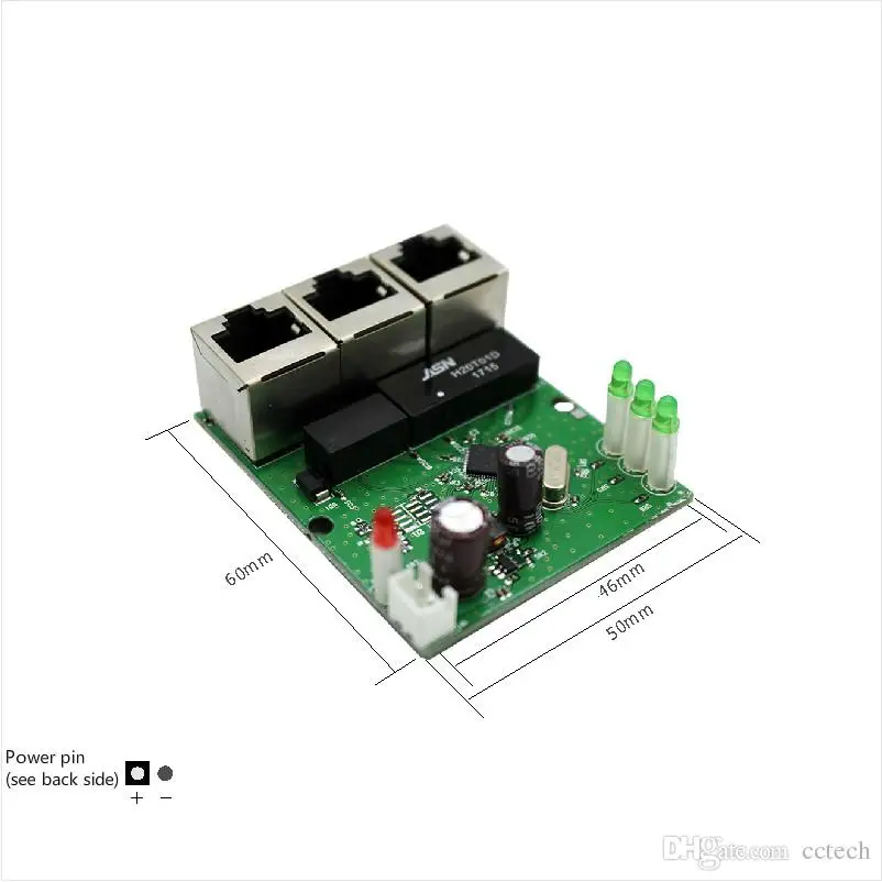 Быстрому включению mini 3 порт коммутатора ethernet 10/100 Мбит/с rj45 сетевой коммутатор концентратор pcb модуль доска для интеграции системы модуль