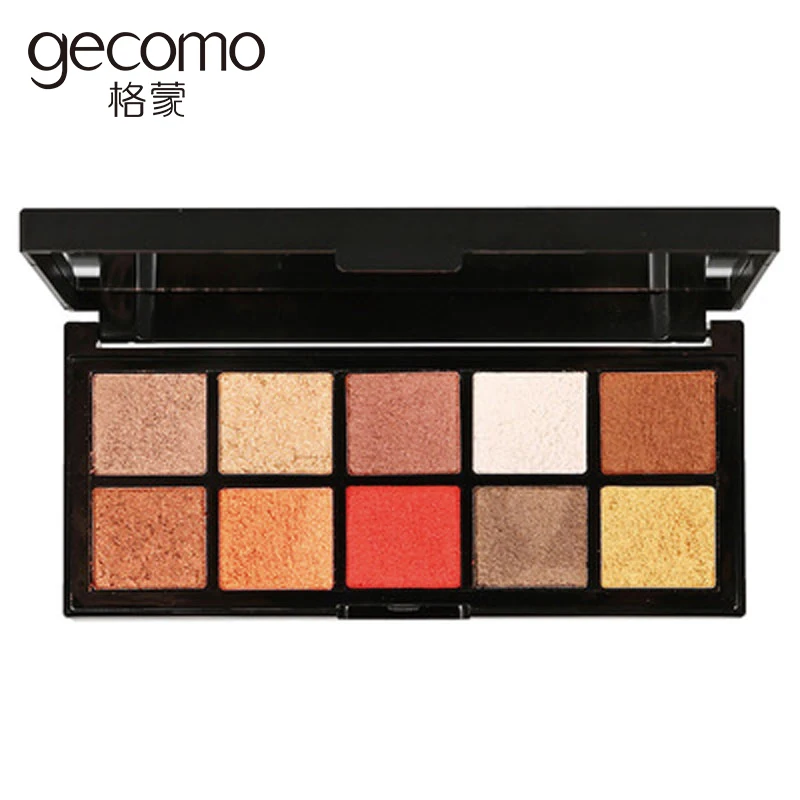 10 видов цветов Палитра теней для век прессованная пудра блестящие тени макияж