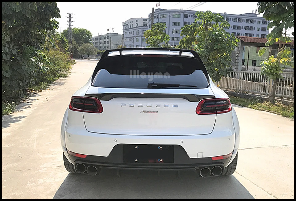 Средний спойлер из углеродного волокна для Porsche Macan turbo GTS 2,0 t 3,0 t 3,6 t- год Macan FRP задний спойлер на багажник Mid крыло спойлер