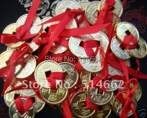 10 шт. три золотые монеты I Ching/фэн шуй Y1097|coin acceptor|coincoin silver pocket watch |