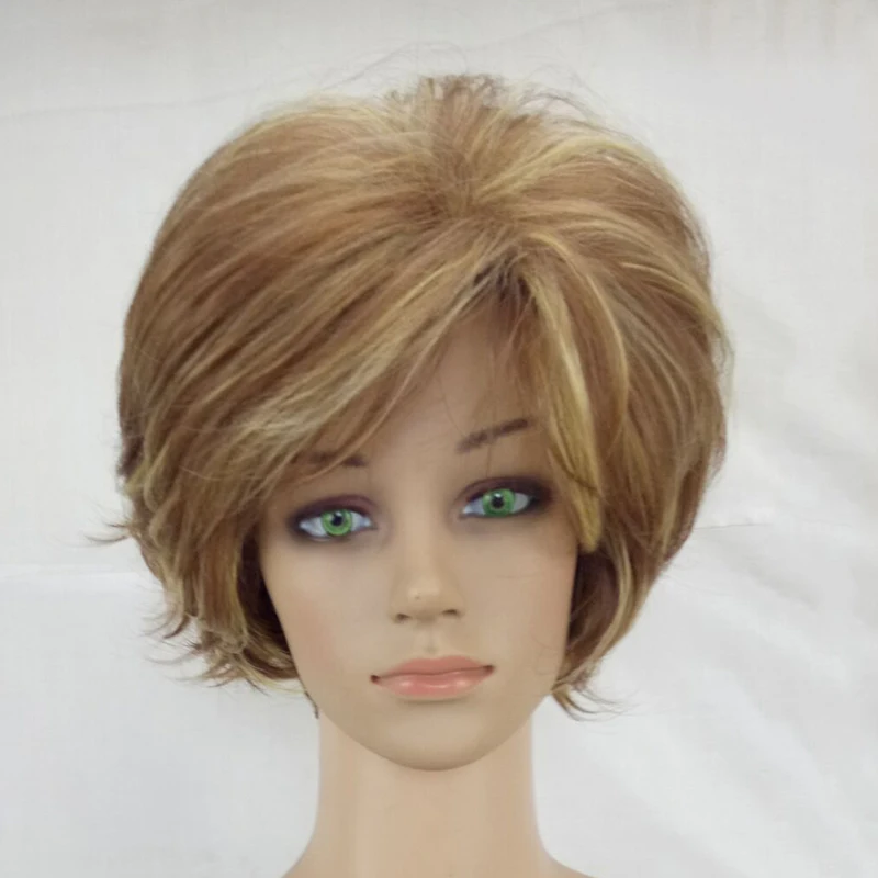 HAIRJOY Женские синтетические волосы Короткие слоистые кудрявые пушистые челки серебристо-серый парик 6 цветов