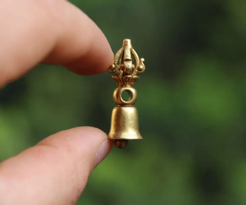 Тибетская бронзовая позолота ювелирное изделие ручной работы амулет Dorje Vajra-pestle