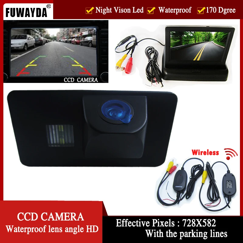 FUWAYDA Беспроводной CCD автомобиль зеркало заднего вида Камера для BMW E81 E87 E90 E91 E92 E60 E61
