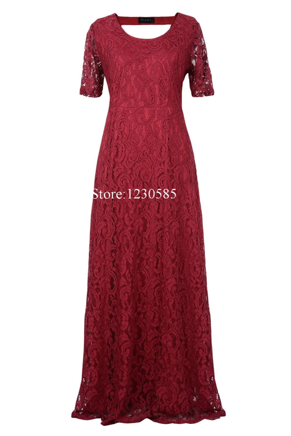 Великолепное Красное вино/белый/черный О образный вырез с короткими рукавами