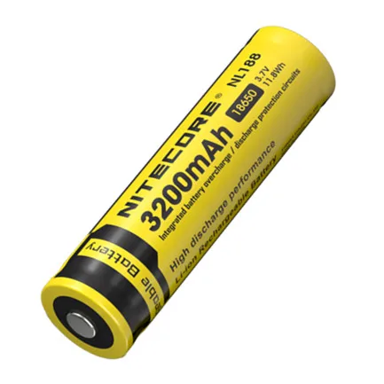 Yellow 2 шт NITECORE 18650 3200mAh NL1832 3,7 V 11.8Wh литий-ионная аккумуляторная батарея с защитой от аккумулятора - Цвет: Yellow