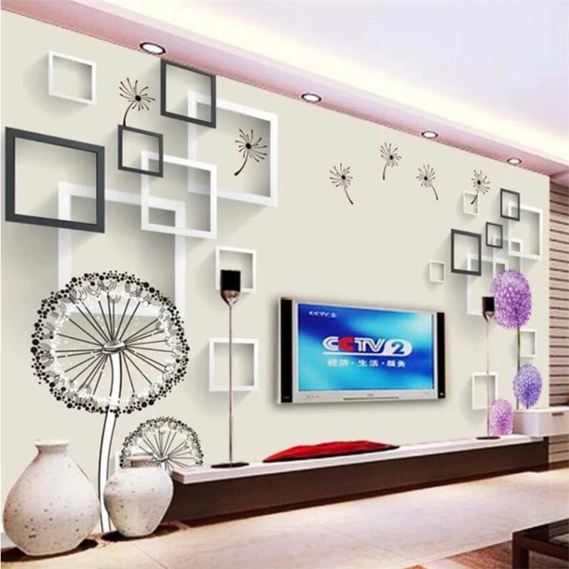

Обои beibehang на заказ, большой размер, Одуванчик, гостиная, спальня, диван, 3D фон для телевизора, Настенная бумага, настенные 3d обои