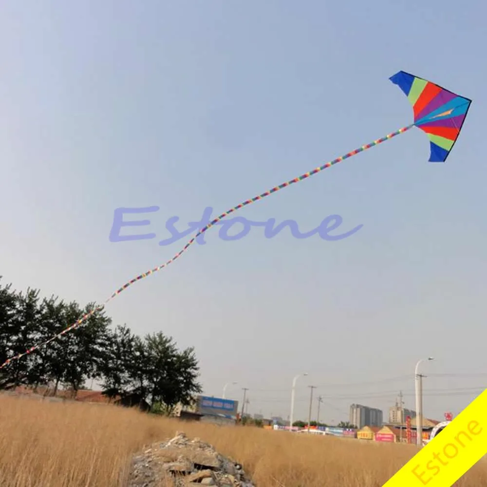 Нейлоновый супер Радужный воздушный змей 10 м|rainbow kite|kite tailfun sport |